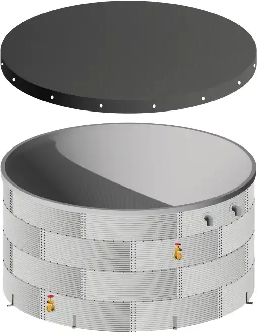 Réserve acier galvanisé flexinov pour la lutte contre les incendies ou/et la récupération et le stockage de l'eau en détail